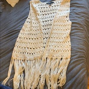 Tank fringe cardigan